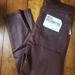 High rise ankle skinny pants
